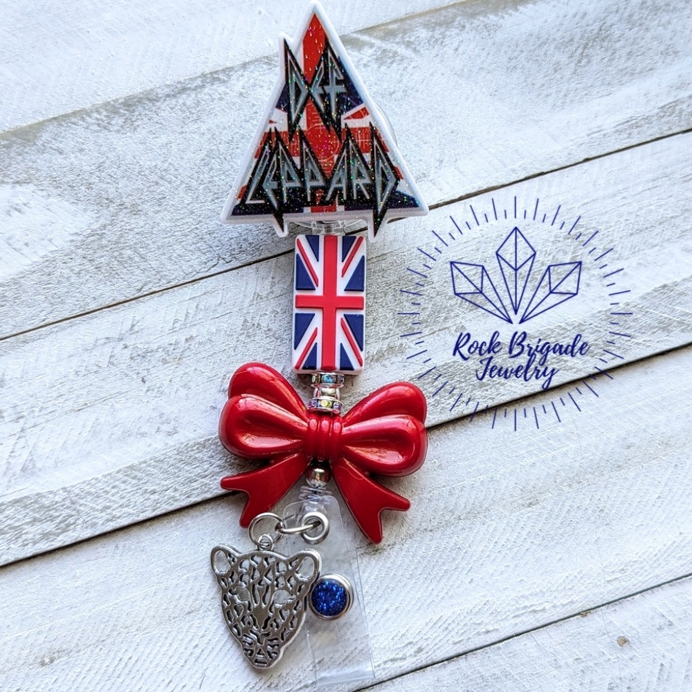MTO NEW Def Leppard retractable badge reel ID holder